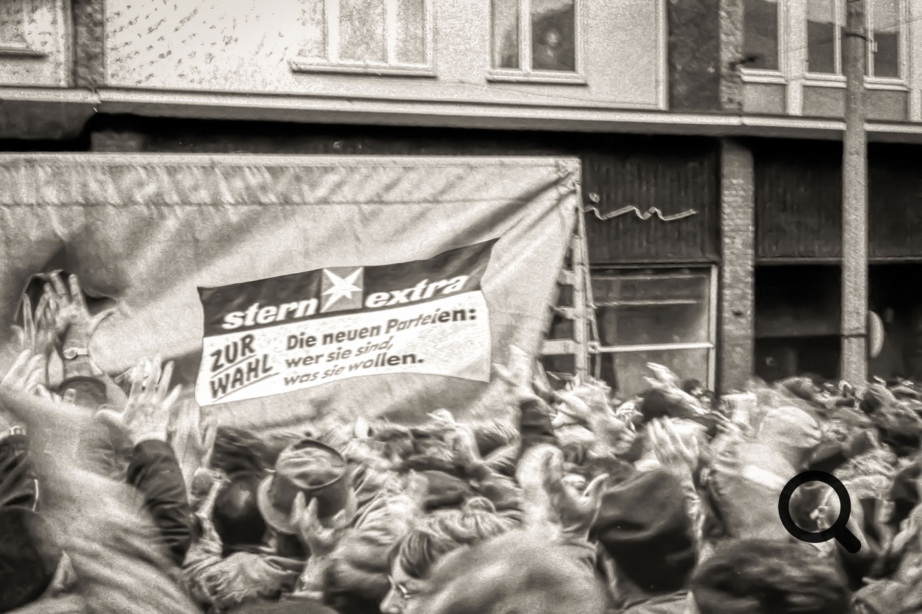 Verteilung der Stern Sonderhefte in Rostock, Februar 1990