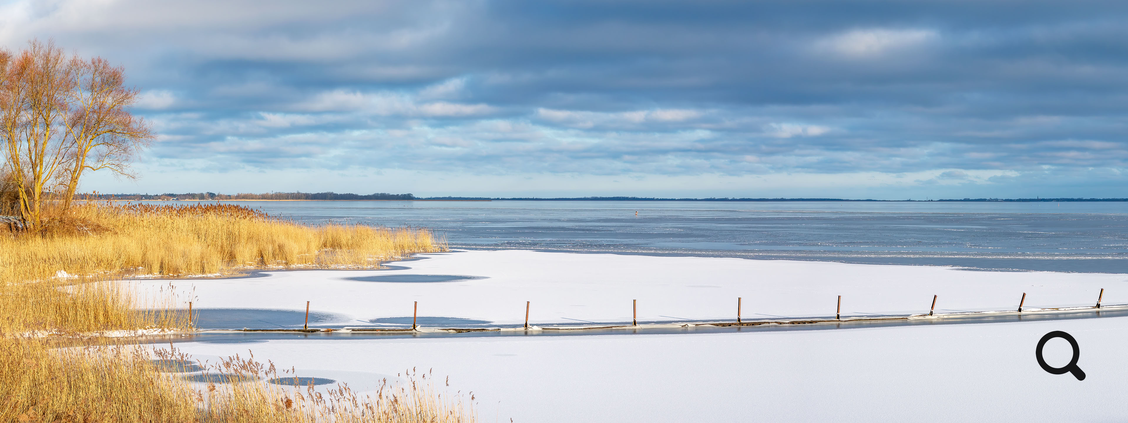 Saaler Bodden im Februar 2025, Winterlandschaft